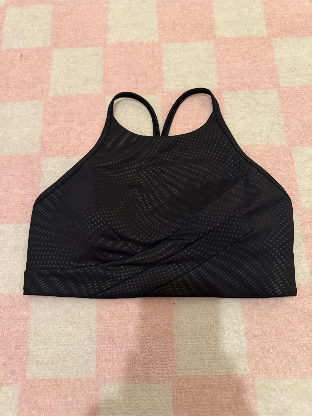 lululemon athletica Black High-Neck Racerback Sports Bra